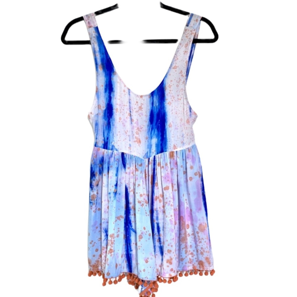 LF Millau Tie Dye Romper With Pom Pom XS